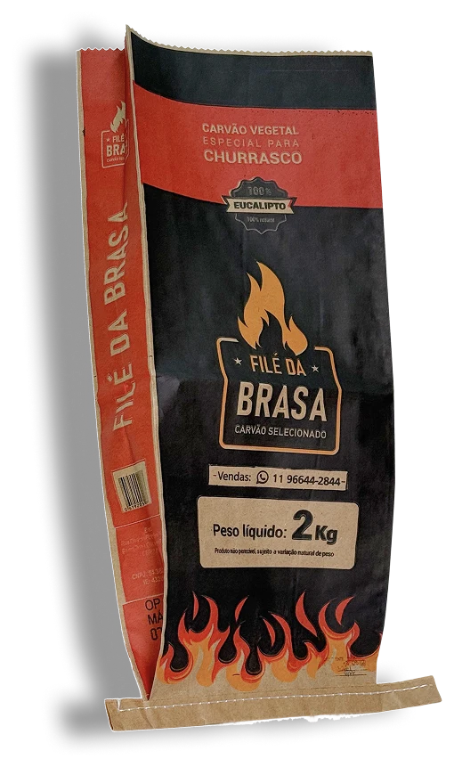 Saco de carvão vegetal personalizado